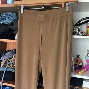 Pianura studio silky taupe tan loose loungewear pants trousers
